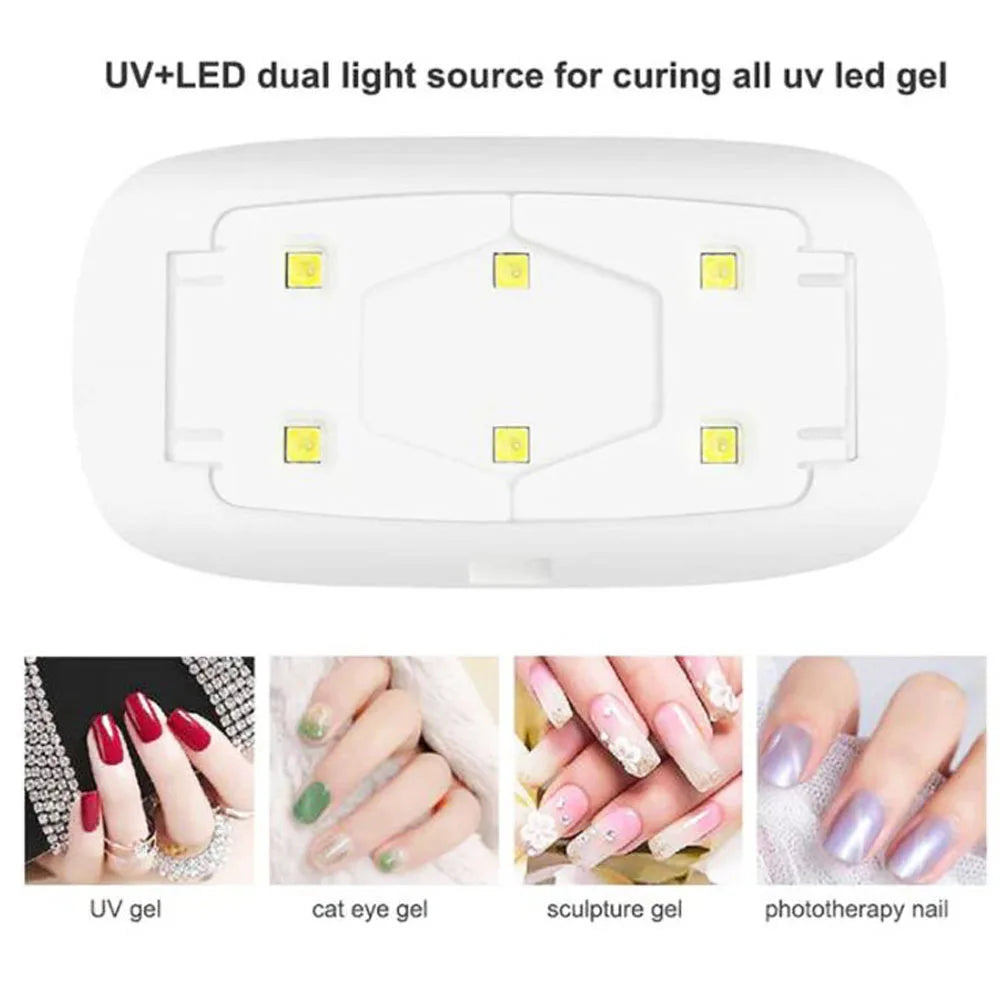 Portable Desk Drying Nail Lamp 6W Mini Nail Dryer Lamp Machine Mini USB UV Polish Manicure Nail Curing Lamps Home Use Nail Light San Remo