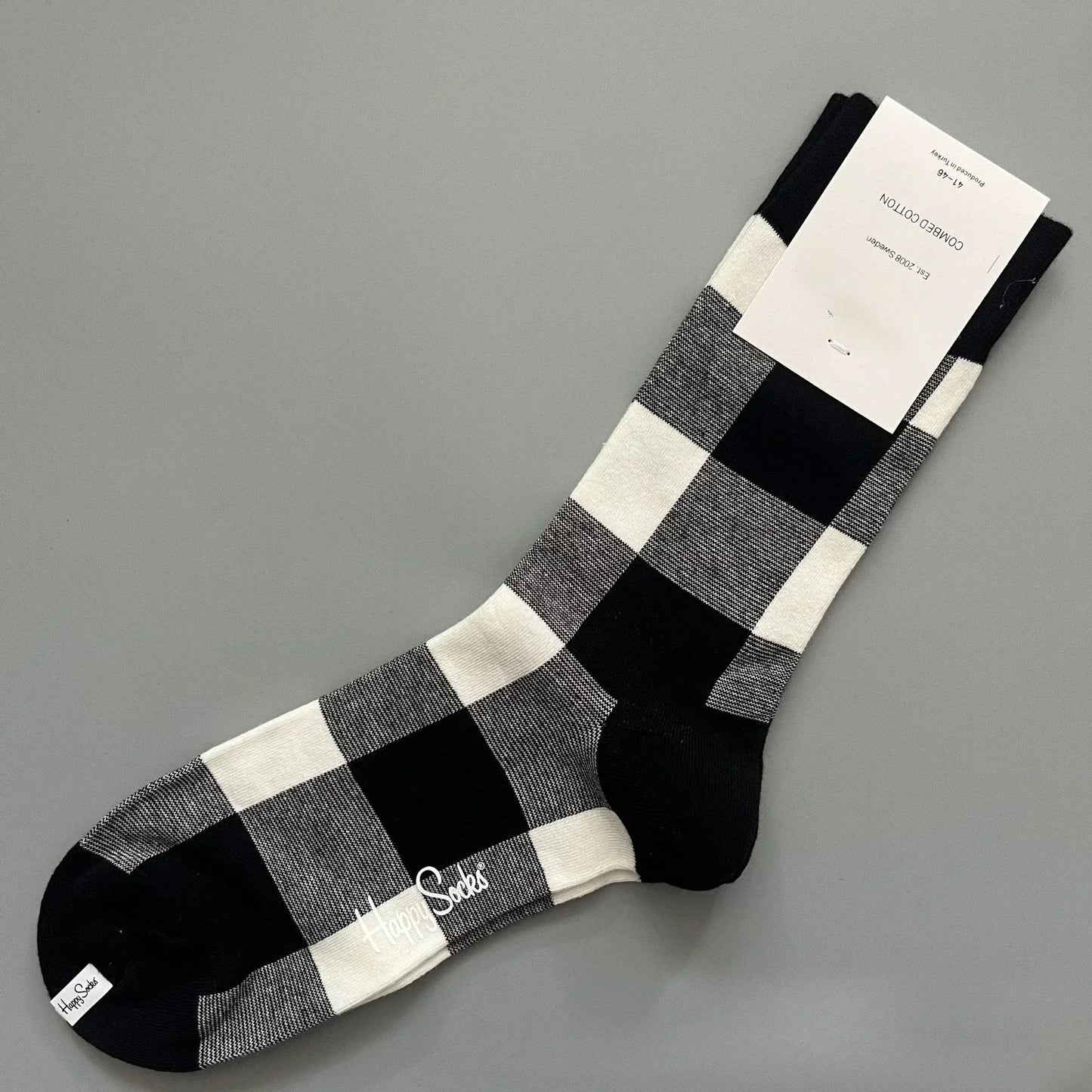 Happy Socks Men's Classic Crew Sock, Shoe Size 10 - 13 Soft Cotton