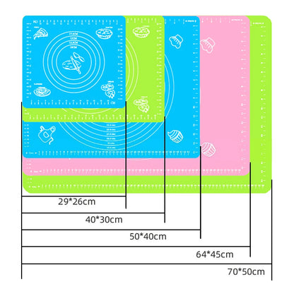 Tapete de silicona para amasar masa, tapete de silicona para hornear, pizza, pasteles, masa, repostería, cocina, parrilla, utensilios para hornear, tapete de mesa, hoja de almohadilla