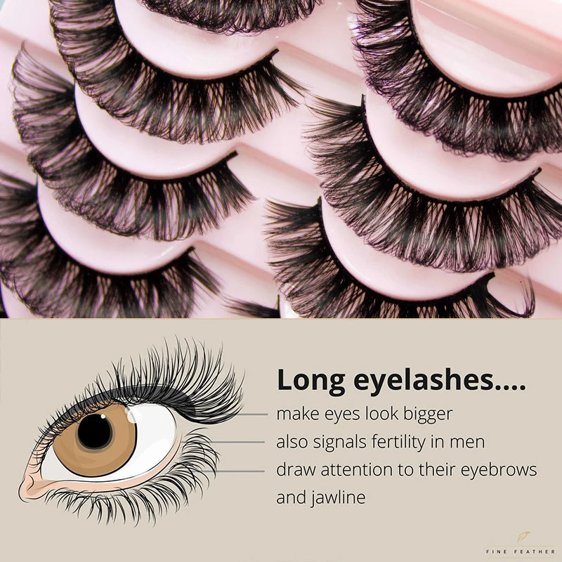 Russian Strip Lashes 10-pairs Fluffy Mink Lashes 3D False Eyelashes Russian Volume Eyelashes Fake Eyelashes Giveaway Makeup San Remo