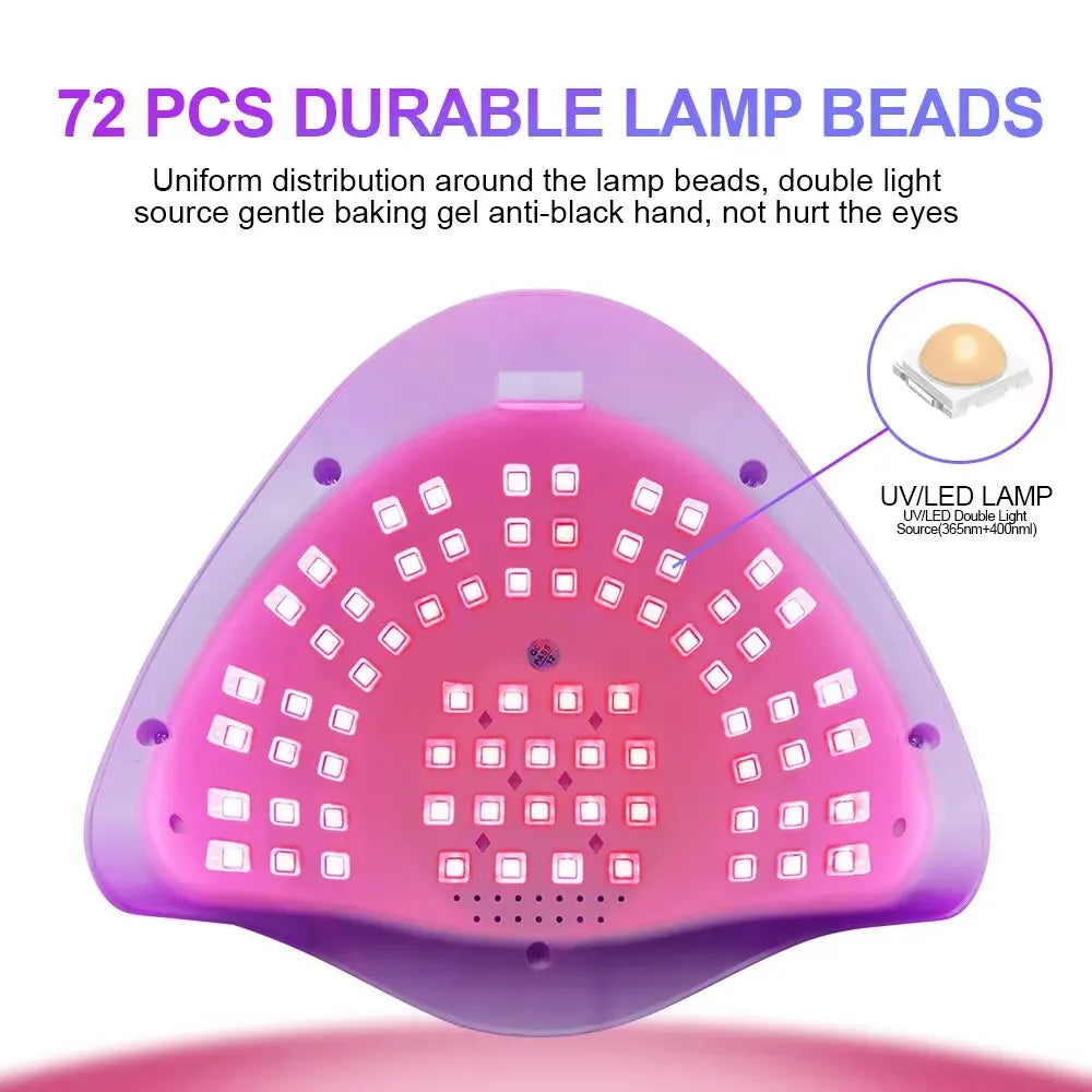 X17 MAX UV LED Nail Lamp For Drying Gel Nail Polish Professional 72 LEDS Nail Dryer Light With Touch Screen Timer Auto Sensor San Remo