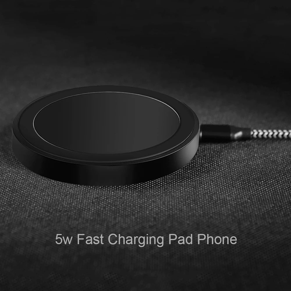 5W Wireless Charger Pad for iPhone 14 13 12 Pro Max X Samsung Xiaomi Phone Chargers Induction Fast Charging Dock Station San Remo Shops