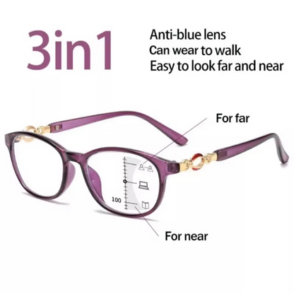 New 3 in 1 Multifocal Reading Glasses
