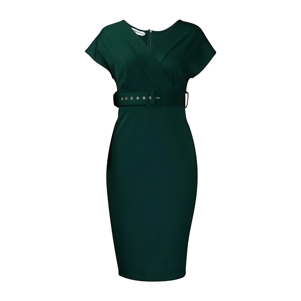 new arrival African women clothing hot sale solid color Deep v neck bodycon dress slim sexy pencil dresses OL style