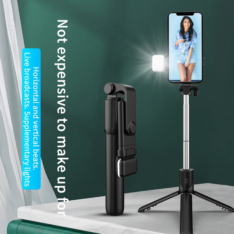 Selfie Stick with Tripod Stand Bluetooth Remote Control Mobile Phone Holder for IPhone Huawei Xiaomi SmartPhone With Fill Light San Remo Shops