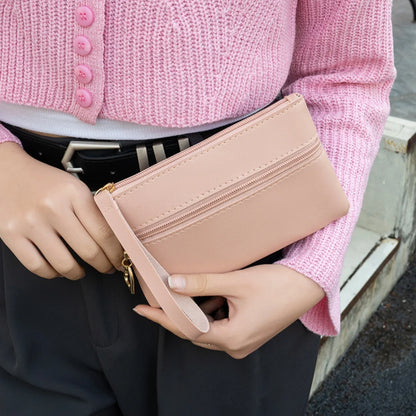 Tragbarer Kartenhalter, modische kleine Damentasche mit Doppelreißverschluss, elegante Clutch als Geschenk