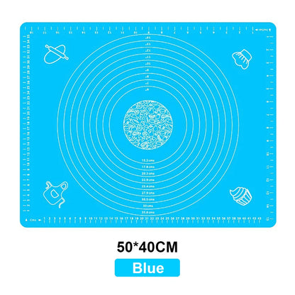 Tapete de silicona para amasar masa, tapete de silicona para hornear, pizza, pasteles, masa, repostería, cocina, parrilla, utensilios para hornear, tapete de mesa, hoja de almohadilla