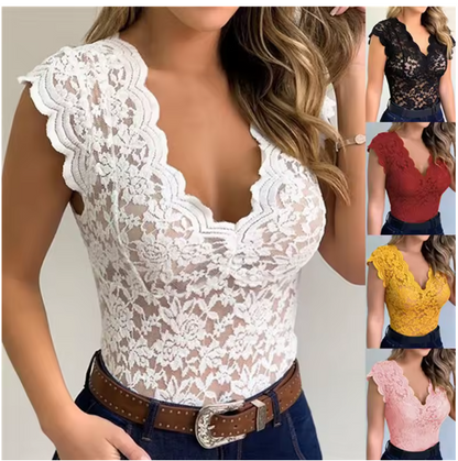 Women Tops Lace Crochet