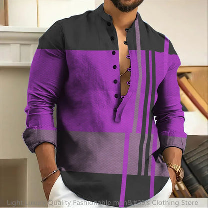 Men's Linen Long-Sleeve Shirt