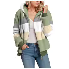 Fleece Sportswear Warm Zipper Hooded
