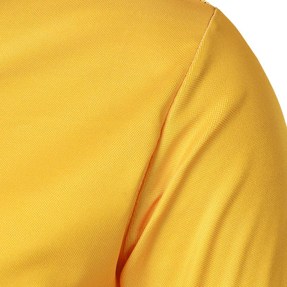 Men Summer New Short Sleeve Fashion Spell Color Lapel Golf Polo Shirt Men Sport Button Business Casual Golf Polo Shirt Tops