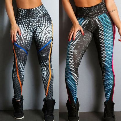 2025 Popular Digital Printing Letters Sports Yoga Fitness Leggings Quick Dry High Elastic Workout Leggings