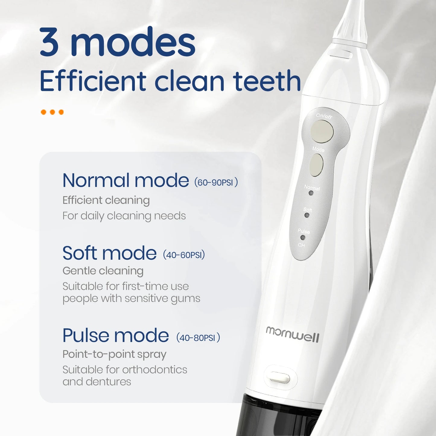 Oral Irrigator USB Rechargeable Water Flosser Portable Dental Water Jet 300ML Water Tank Waterproof Teeth Cleaner San Remo Shops