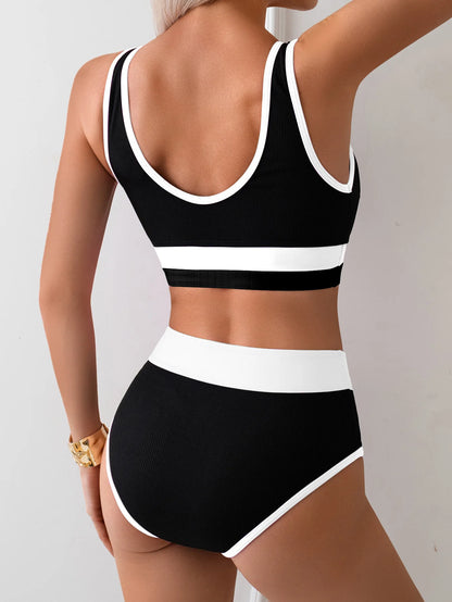 2 Piece Swimwear Bikini Set Push Up High Waist