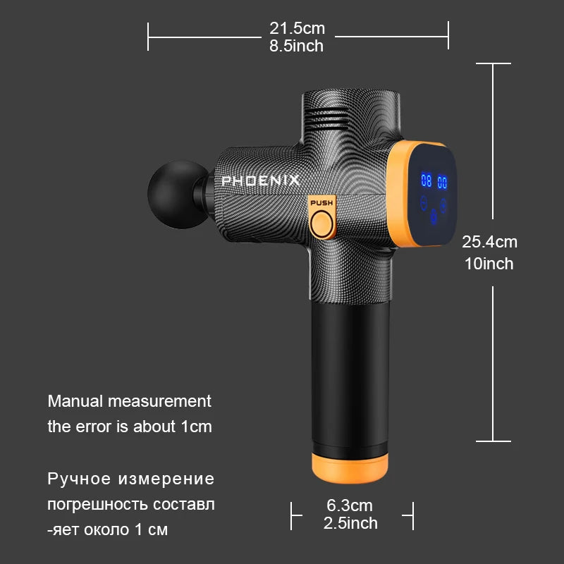 Phoenix A2 Massage Gun Muscle Relaxation Deep Tissue Massager Dynamic Therapy Vibrator Shaping Pain Relief Back Foot Massager San Remo