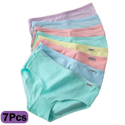 7Pcs Panties Cotton Plus Size Briefs