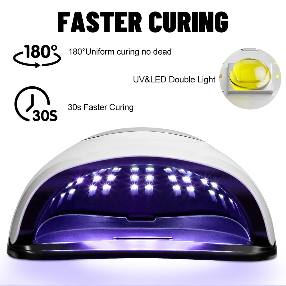 320W 72LEDs Powerful Nail Dryer With Large Touch Screen LED Nail Lamp For Curing All Gel Nail Polish  Professional Drying Lamp San Remo