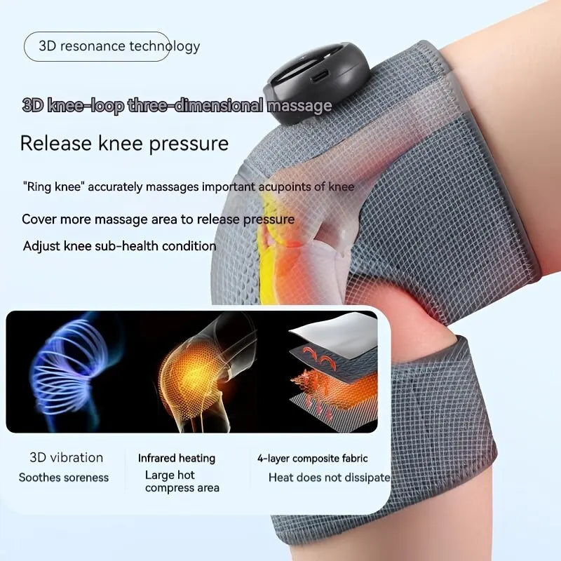 Heated Knee Massager Shoulder Brace Adjustable Vibrations And Heating Modes Heating Pad For Knee Elbow Shoulder Relax Legs San Remo Shops