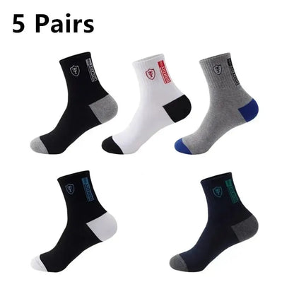 5 Paar Herren Sportsocken für April und Herbst, Sommer, Freizeit, schweißabsorbierend, bequem, dünn, atmungsaktiv, Basketball, Meias