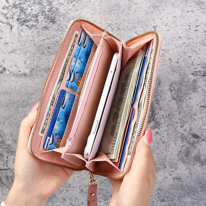 Fashion Wallets Zipper Coin Purse Lady Long Short Purses Handbags Women Clutch Cards Holder PU Leather Moneybag Billfold Wallet San Remo
