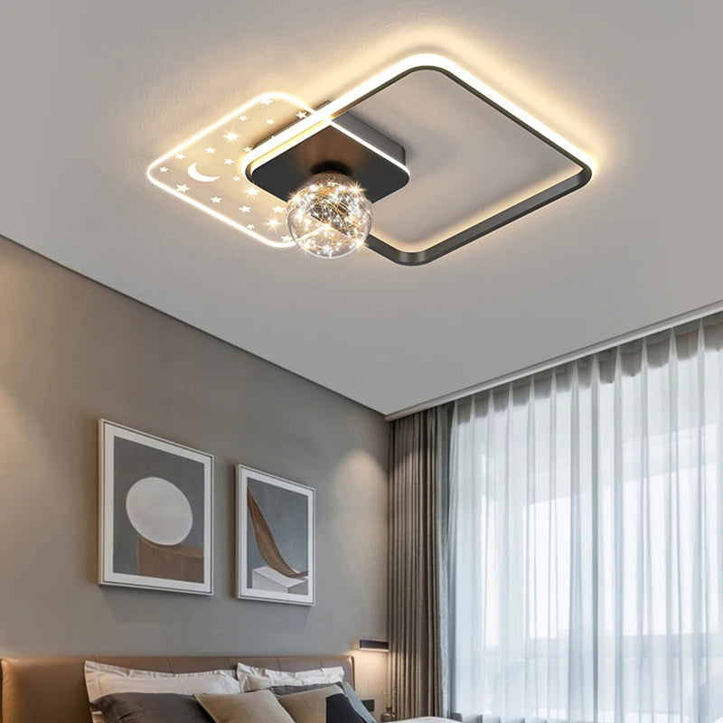 Nordic Bedroom LED Ceiling Lights Atmosphere Living Room LED Ceiling Lamp 2023 New Simple Master Bedroom Lighting Home Fixtures San Remo Shops