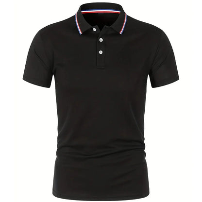 Polo Shirt Solid Color  Short Sleeve