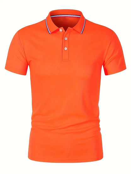 Polo Shirt Solid Color  Short Sleeve