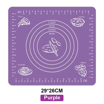 Tapete de silicona para amasar masa, tapete de silicona para hornear, pizza, pasteles, masa, repostería, cocina, parrilla, utensilios para hornear, tapete de mesa, hoja de almohadilla