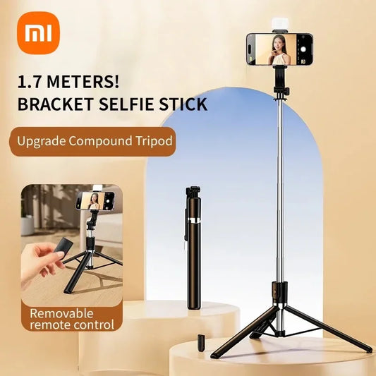 Xiaomi Extendable Cell Phone Selfie Stick 1.7M with Wireless Remote Mobile Phone Tripod 360° Rotation for IPhone Samsung Android San Remo Shops