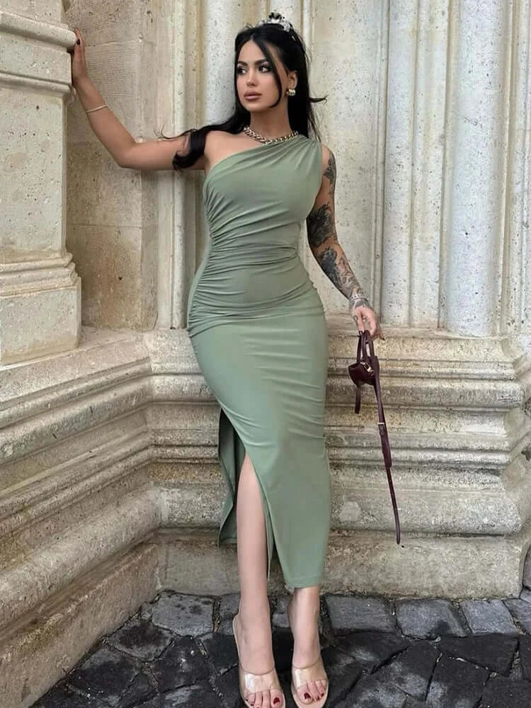 Split Sleeveless Backless dress