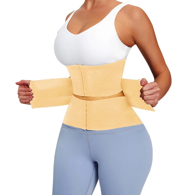 MiiOW Waist Trainer Corset Women Binders Shapers Tummy Wrap Body Shapewear Slimming Belt Flat Belly Workout Postpartum Girdle