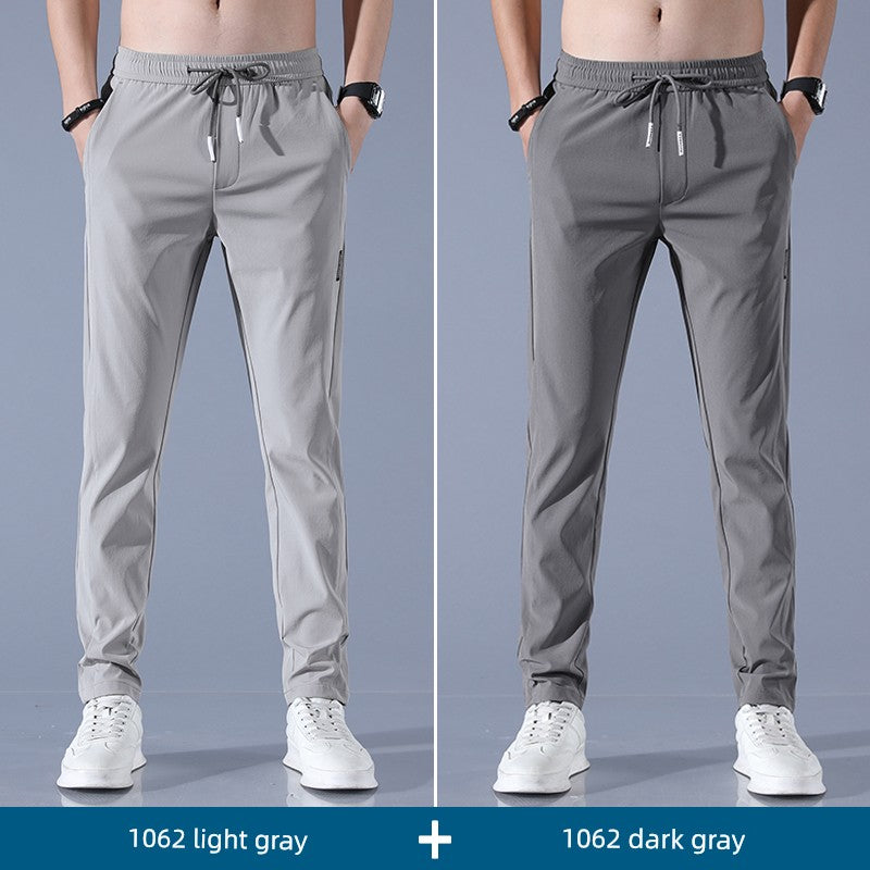 Quick-Dry Pants Men's Summer Thin Sports Pants Ice Silk