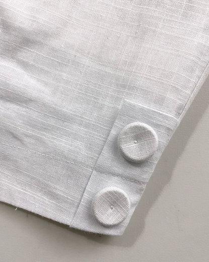 2-piece sleeveless hollowed out crop top and casual hanging shorts set