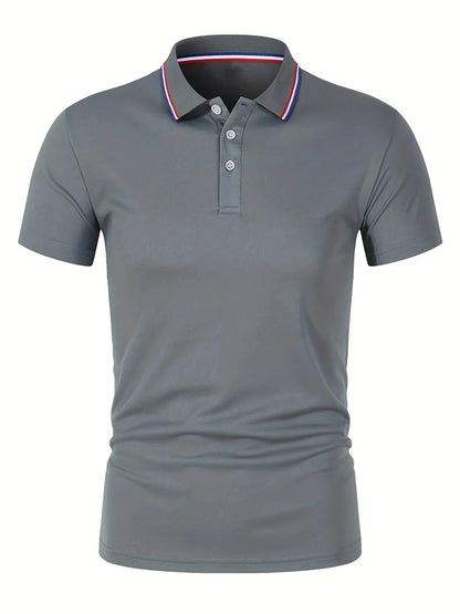 Polo Shirt Solid Color  Short Sleeve