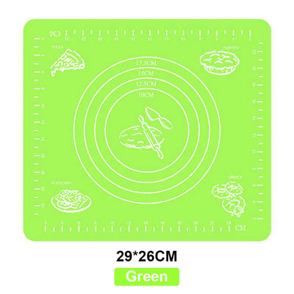 Tapete de silicona para amasar masa, tapete de silicona para hornear, pizza, pasteles, masa, repostería, cocina, parrilla, utensilios para hornear, tapete de mesa, hoja de almohadilla