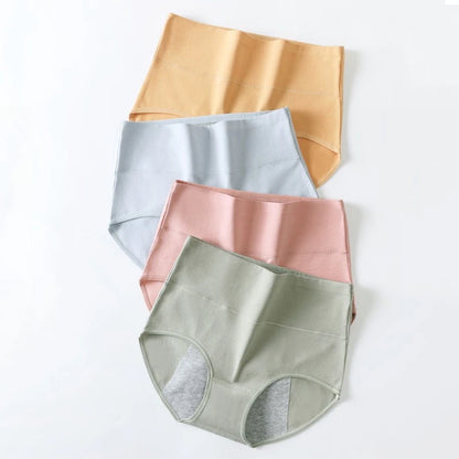 High Waist Cotton Menstrual Panties for Full Coverage and Leak Protection