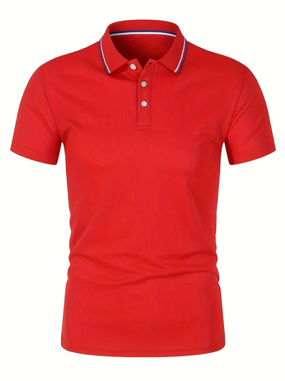 Polo Shirt Solid Color  Short Sleeve