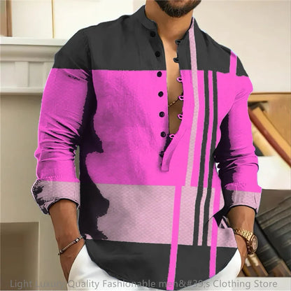 Men's Linen Long-Sleeve Shirt