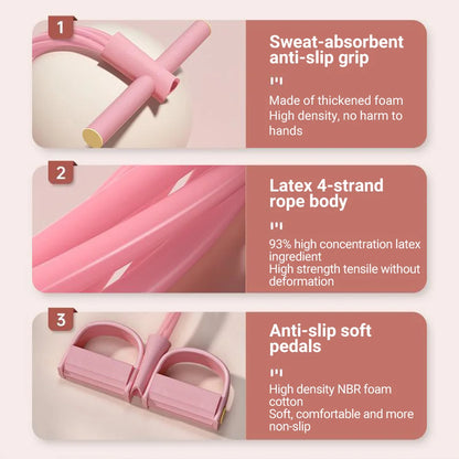 Multi-Tube Resistance Band with Pedal Puller - 6-Tube System