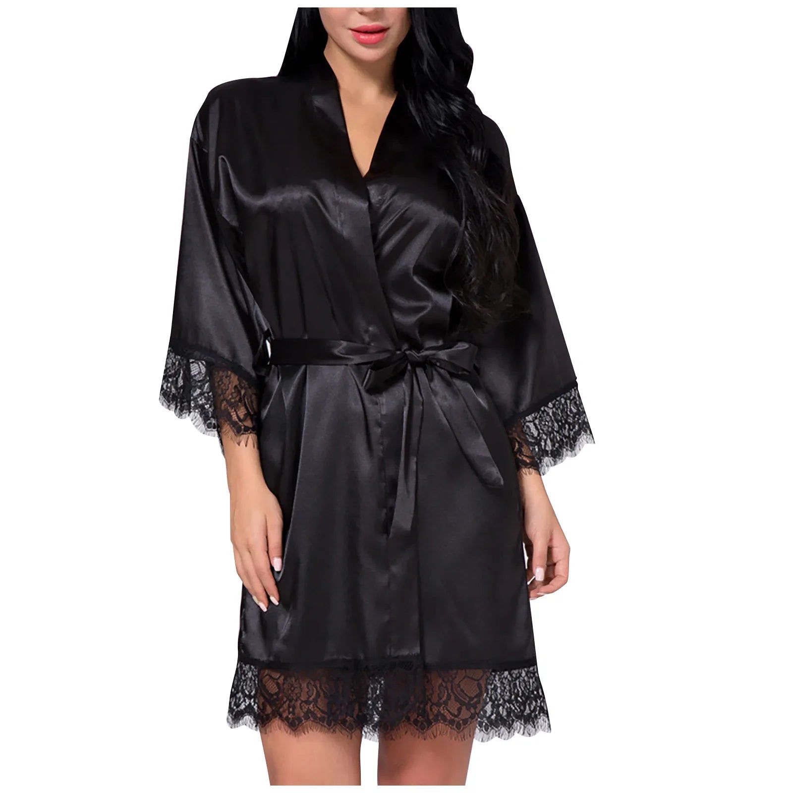 Women'S Casual Winter Leng Bathrobe Solid Home Clothes Long Sleeve Dress Night Wears For Women Women'S Summer Pajamas Sleepwear San Remo