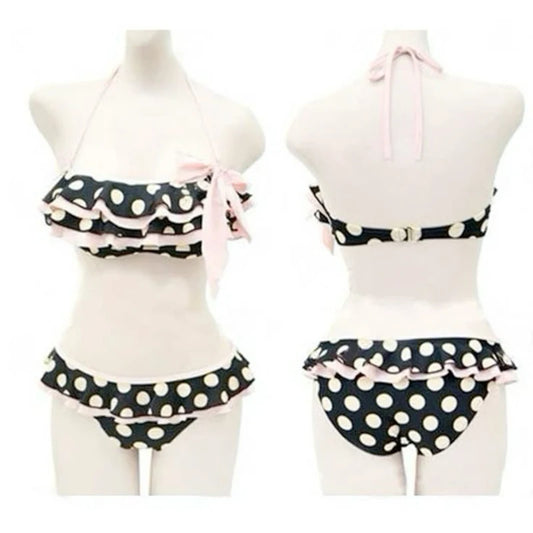 New Summer Bikini Set Women Clothes Aesthetics Fashion Sexy Beach Spicy Girls Y2K Bow Sling Camis Kawaii Harajuku Goth Emo-Girl