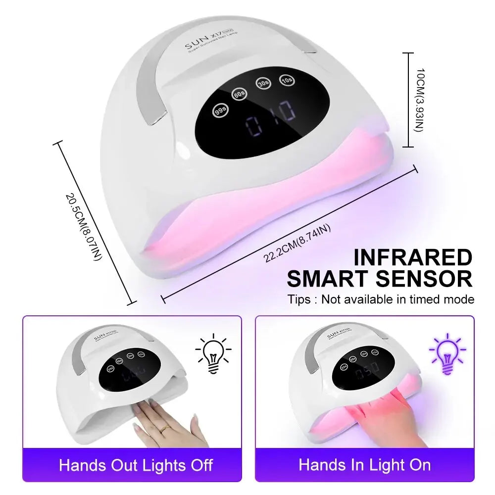 X17 MAX UV LED Nail Lamp For Drying Gel Nail Polish Professional 72 LEDS Nail Dryer Light With Touch Screen Timer Auto Sensor San Remo