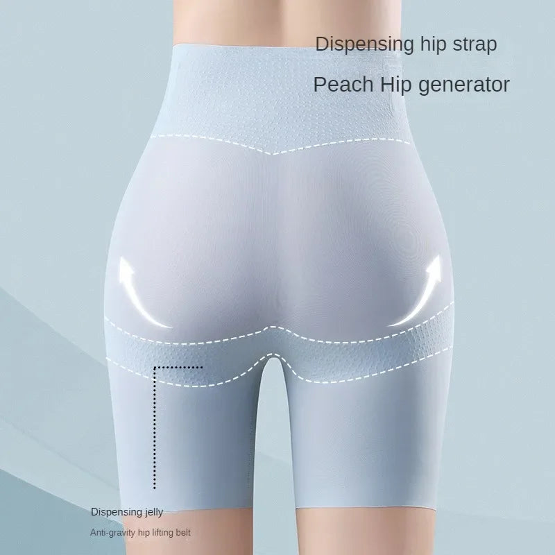 Seamless Body Shapers Women Ultra Thin Ice Silk Safety Shorts High Waist Flat Belly Reducing Panties Slimming Underwear San Remo