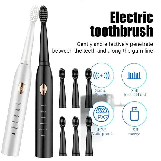 Ultrasonic Sonic Electric Toothbrush For Adult Rechargeable Tooth Brushes Washable Electronic Whitening Teeth Brush Timer Brush San Remo