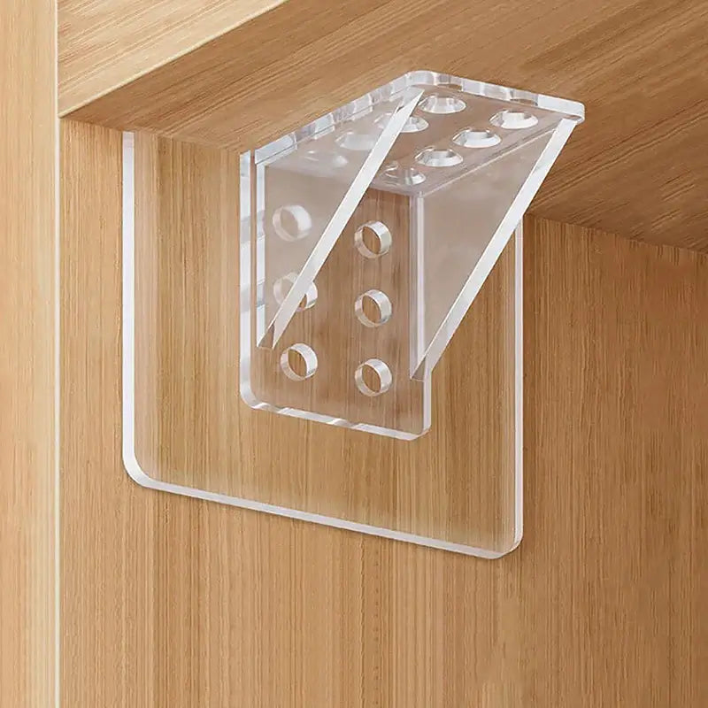 Adhesive Shelf Support Pegs For Kitchen Bedroom Closet Cabinet Shelf Support Clips Wall Hanger Sticker Bracket Holder 4pcs