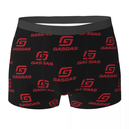 Boxer Underpants Shorts Gasgas Plaid Logo Panties Male Ventilate Underwear For Homme Man Boyfriend Gift