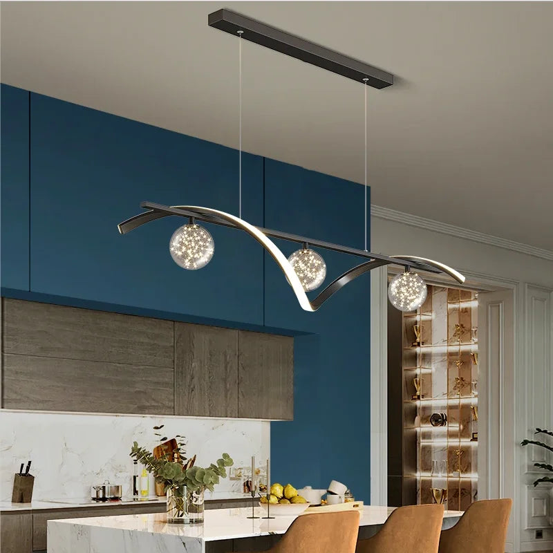 Modern Minimalist Led Pendant Lamps Dimming for Coffee Table Dining Room Kitchen Island Ceiling Chandelier Home Lighting Fixture San Remo Shops