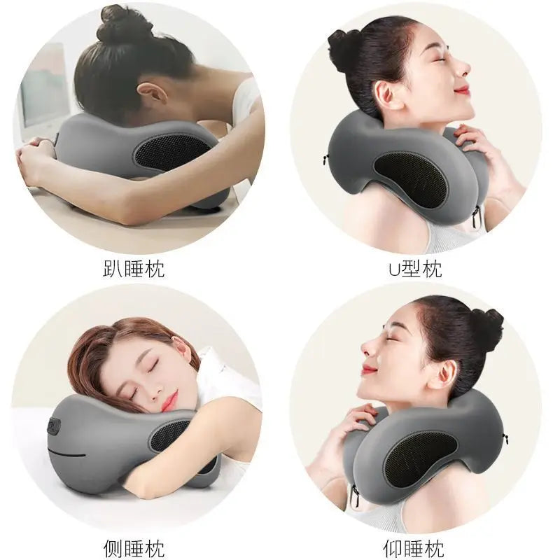 Multifunction U-Shaped Memory Foam Neck Pillow Slow Rebound Soft Travel Pillow For Sleeping Cervical Health Massage Nap Pillows San Remo Shops