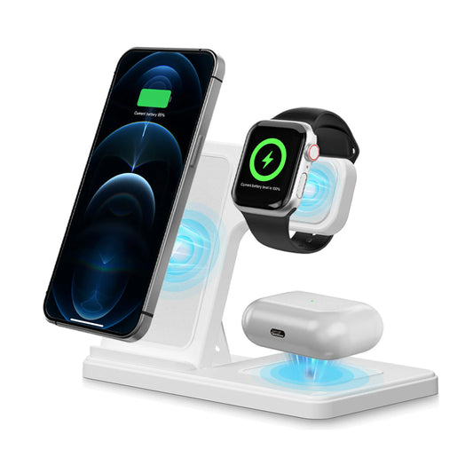 3-in-1 Wireless Charging Station, Magnetic Fast Charging, 18W Foldable