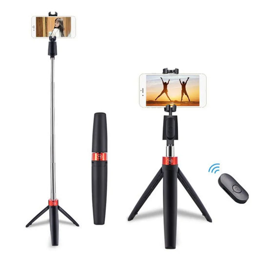 Portable Selfie Stick Phone Tripod with Wireless Remote Extendable Tripod Stand Universal 360 Rotation Live Triangle Bracket San Remo Shops